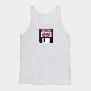 God save the Queen Floppy Disk Retro Tank Top